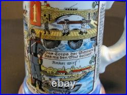 1911-1913 Imperial German 3rd Bavarian Pioneer 3rd Company Lidded Beer Stein