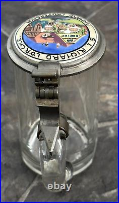 1919 & 1920 GERMAN CROSS COUNTRY CHAMPION Porcelain Glass Pewter BEER STEIN Mug