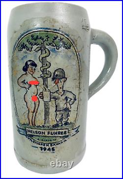 1945 RARE 83rd Infantry Division Thunderbolts WW2 Beer Stein Vilshofen Gilbert