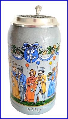 1996 Augustiner Brau Munich Oktoberfest lidded Masskrug German Beer Stein