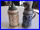 2-Early-Antique-German-Beer-Steins-Lidded-Pewter-Hinged-Tops-Salt-Glaze-Pottery-01-gn