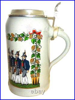 2 x 1999 Augustiner Brau Munich Oktoberfest lidded Masskrug German Beer Steins