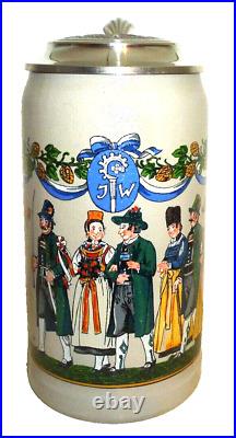 2003 Augustiner Brau Munich Oktoberfest lidded Masskrug German Beer Stein