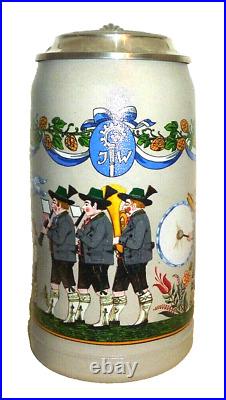 2004 Augustiner Brau Munich Oktoberfest lidded Masskrug German Beer Stein