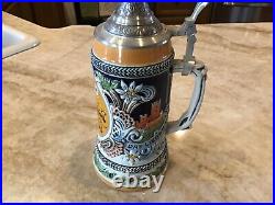 4Vintage Beautiful Gerz German Made Beer Steins for Eckrich Company Octoberfest