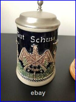 6 x Vintage German Bavarian Beer Stein Lot GERZ BMF BERLIN