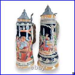 8 Pc. German Beer Steins With Lids