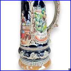 German Lidded Beer » 8 Pc. German Beer Steins With Lids