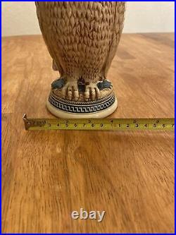 AUTHENTIC MARZI & REMY STONEWARE GLAZED OWL GERMAN STEIN TANKER MUG? Ex. LPJ