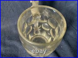 Antique 19th hand painted porcelain glass pewter German lidded beer stein Mug
