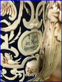 Antique German Beer Stein @ 17-3/4 TALL MADE IN GERMANY #1303