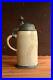 Antique-German-Beer-Stein-1L-Stoneware-Pewter-Lids-Foot-Rings-late-1700s-01-erml
