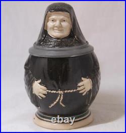 Antique German Character Beer Stein Nun by Merkelbach and Wick #270 c. 1880s