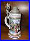 Antique-German-Germany-WW1-Regimental-Cavalry-Porcelain-Litho-Lidded-Beer-Stein-01-htcp