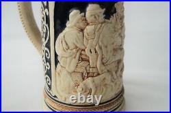Antique German Pewter Lid Beer Stein Mug 1 Liter 10.75 Tall Made in Germany #2