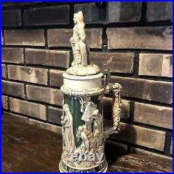 Antique German Stein Grimscheid VIKING WARRIOR 1.5L Mold 157 Excellent