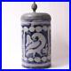 Antique-German-Westerwald-Stoneware-Beer-Stein-Walzenkrug-withBird-Decor-c-1800-01-dh