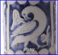 Antique German Westerwald Stoneware Beer Stein Walzenkrug withBird Decor c. 1800