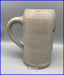 Antique K-Town Brauerei BENDER KAISERSLAUTERN german 1900 Beer Stein 1 Liter