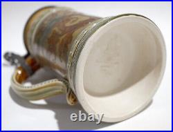 Antique V&B METTLACH 1794 BISMARK 0.5L Beer Stein Presentation Lid ZIEMERS 1908