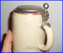 Antique W Germany Olympia Beer Stoneware Lidded Stein Gerz German Breweriana