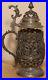 Antique-amber-glass-German-beer-stein-fancy-pewter-footring-doves-overlay-1-2L-01-snpg