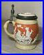 Antique-handmade-German-Mettlach-painted-pottery-pewter-lidded-beer-stein-mug-01-rfw