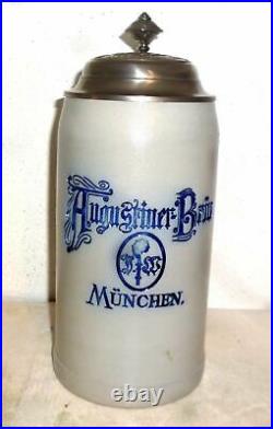 Augustiner Brau Munich Oktoberfest 2016 lidded Masskrug German Beer Stein