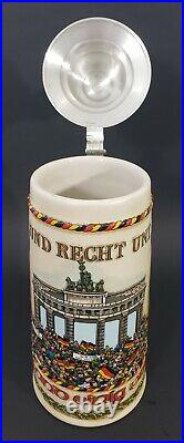 Beer Stein German Reunification Berlin Lidded. Hilbert Westerwald