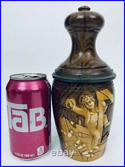 Bowling Pin Character Beer Stein Reinhold Hanke 1134 Antique Figural German Gift