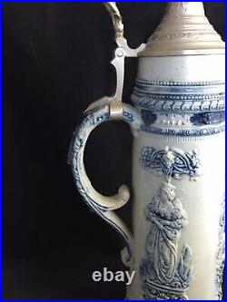 COLLECTION of 3 Rare German BEER STEINS High Quality Numbered Antique & Vintage