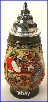 Collectable German Lidded Beer Stein. Hand-painted Stolen Kiss
