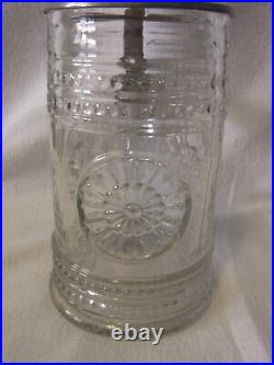 Early Beer Stein Glass Lidded Hand Blown Antique German #XX