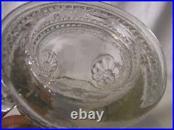 Early Beer Stein Glass Lidded Hand Blown Antique German #XX