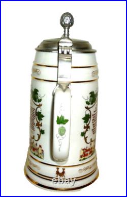 Engelhardt +1998 Berlin Reinheitsgebot 1L Masskrug lidded German Beer Stein