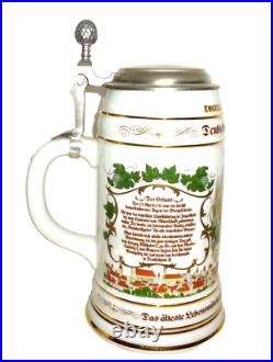 Engelhardt +1998 Berlin Reinheitsgebot 1L Masskrug lidded German Beer Stein