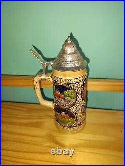 First Edition Gerz German Cities Themed Lidded Beer Stein Mug Hand Painted