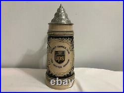 German American Antique Vintage Ups Beer Mug Cup With LID District Service Club