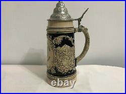 German American Antique Vintage Ups Beer Mug Cup With LID District Service Club