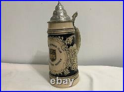 German American Antique Vintage Ups Beer Mug Cup With LID District Service Club