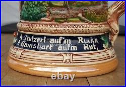 German Beer Lidded Stein 13