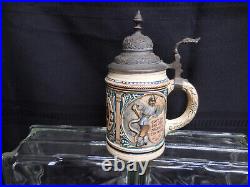 German Beer Stein, 0.5L, ceramic, Vintage, honoring Fire Fighters theme