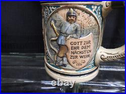 German Beer Stein, 0.5L, ceramic, Vintage, honoring Fire Fighters theme