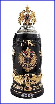 German Beer Stein 0,75 liter Gearman Eagle tankard, black bee. KI 430/SZGAH NEW