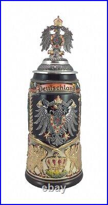 German Beer Stein Eagle Stein 1 Liter tankard, beer mug, with. ZO 1430/9009 NEW