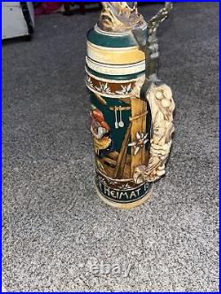 German Beer Stein Made in Germany 3d Die Wilderer In Der Sennhulte