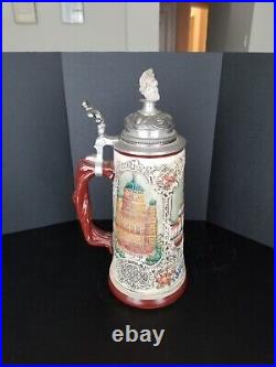 German Beer Stein With Piece Of Berlin Wall Limited Edition Thewalt COA 1993