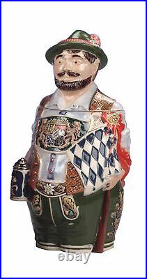 German Beer Stein the bavarian patriot figurine stein 0.75 l. KI 296 0,75 L NEW