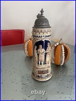 German Beer steins vintage lidded