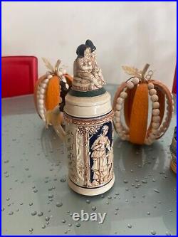 German Beer steins vintage lidded